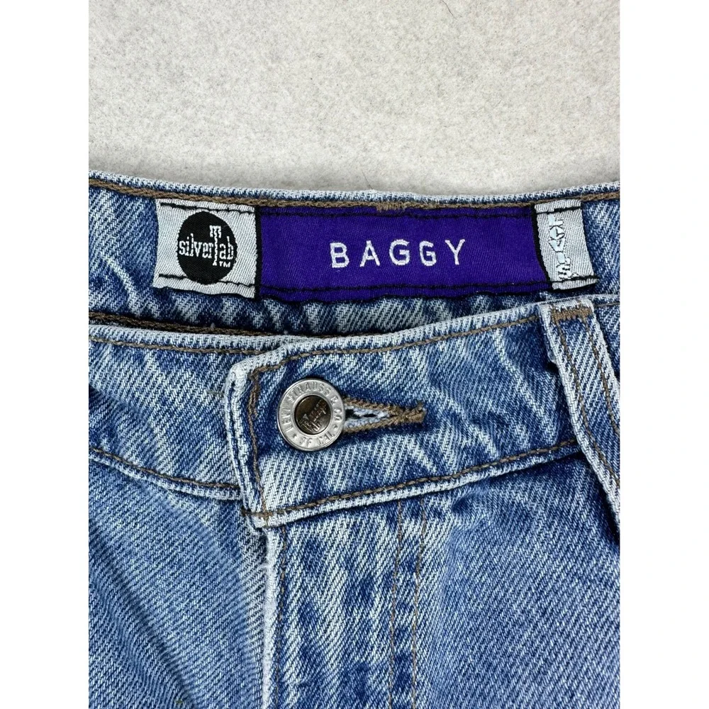 Vintage Levis SilverTab Baggy Denim Shorts Mens 34 Blue Made in USA 90s